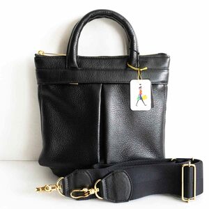 【未使用/タグ付き】PORTER girl 【ミニアチュール 2WAY ヘルメットバッグ】ポーターガール ショルダー レザー ブラック BAG u2407003