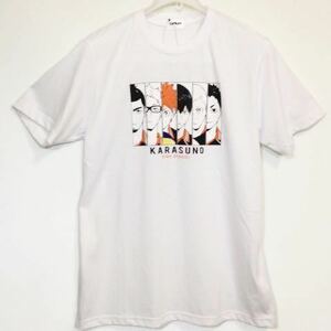 ハイキュー!! 排球 半袖 Tシャツ カットソー LLサイズ 白 東峰旭 月島蛍 日向翔陽 影山飛雄 田中龍之介 澤村大地 烏野高校 新品タグ付き