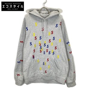 Supreme シュプリーム 21SS グレー Embroidered S Hooded Sweatshirt ライトグレー XXL トップス コットン メンズ 中古