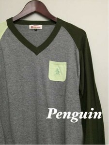 ♪■ 【美品】 ペンギン マンシングウェア Vネック 薄手ニット　&