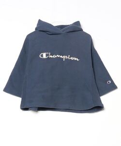 「Champion」 プルオーバーパーカー MEDIUM ネイビー レディース