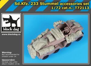 ブラックドッグ T72113 1/72 Sd.Kfz 233 シュツンメル アクセサリーセット （ ローデン用）