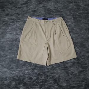 TOMMY HILFIGER 90s Wide 2tuck Silky Shorts トミーヒルフィガー 90年代 2タック ワイド スラックス ハーフパンツ W34 ベージュ P701