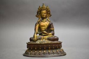【英】A122 時代 銅観音坐像 仏教美術 日本 中国 銅製 銅器 仏像 佛 置物 骨董品 美術品 古美術 時代品 古玩