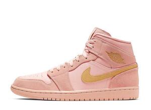 NIKE AIR JORDAN 1 MID "CORAL/GOLD" 27.5cm 852542-600