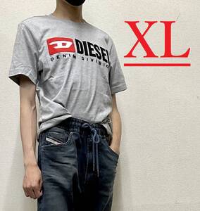 ディーゼル　Tシャツ 20C23　グレー　XLサイズ　リバイバル ロゴ デザイン　新品 タグ付　DIESEL　T-DIEGOR-DIV　A03766 0GRAI