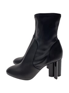 LOUIS VUITTON◆silhouette ankle boot/ブーツ/38.5/BLK/レザー