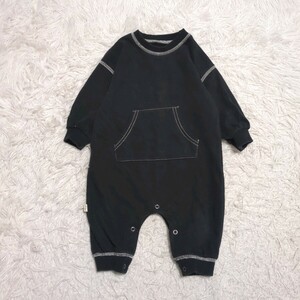 【送料無料】nozi　長袖　ロンパース　66　70－80㎝ぐらい　黒　ブラック　ベビー　子供服