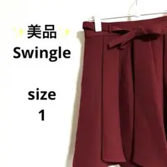 ✨美品✨【Swingle】＊かわいい プリーツミニスカート サイズ【1】裏地有り