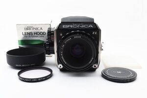 美品 Zenza Bronica EC-TL + Nikkor-P・C 75mm F2.8 レンズ付 中判 フィルムカメラ / ゼンザブロニカ 通電,シャッター速度チェック済 #8424