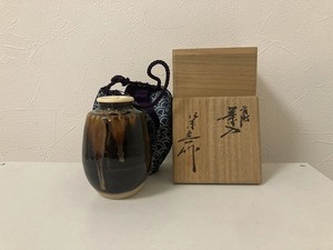 611 肩衝茶入 桶谷定一造 仕覆 共箱 茶道具