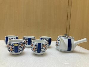 YK5897 有田焼 湯呑 急須 急須茶器 高山　急須茶器セット　有田　現状品　0807