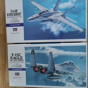 ハセガワ1/72F-18Fスーパーホーネット、F-15Cイーグル2機セット