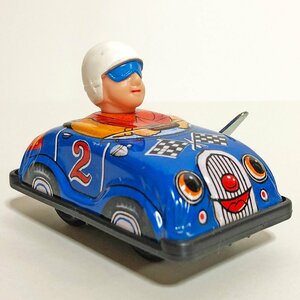 ★Wind-Up Comic Turn Racing Car No.2 BLU ゼンマイターン コミックレーシングカー ブルー★BCTT156-1