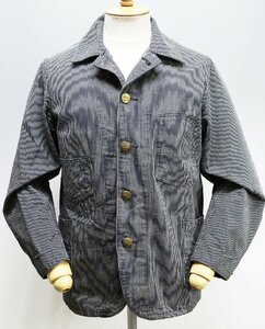 SugarCane (シュガーケーン) Indigo Stripe Work Coat / インディゴストライプ ワークコート sc12695 美品 size 38(M) / カバーオール