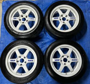 ボルクレーシング レイズ RAYS TE37 16インチ PCD114.3 5穴 5H 7JJ+42 7.5JJ+42 白 シビック EK9 DC5 DC2 DB8 CL1 CL7 NC MR2 スイフト