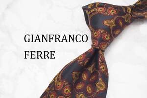 【美品】GIANFRANCO FERRE ジャンフランコフェレ A-1022 ブランド ネクタイ 良品 古着 卸 USED オールド SILK