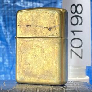 1000円スタート ZIPPO ARMOR アーマー ソリッドブラス SOLID BRASS 11年製 ジッポー オイルライター Z0198