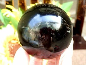 AAA級【魔除け】天然モリオン黒水晶丸玉179C1-51C29D