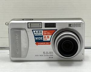 〈カメラ〉RICOH　リコー　 デジタルカメラ　R2　デジカメ　コンパクト　シルバー系【中古/現状品/通電確認済/訳あり品】005020-④