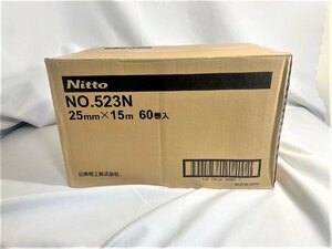 日東/NITTO カーペット固定用 両面接着テープ/両面テープ ■No.523 ◆幅25mm 長さ15m ★60個セット