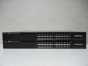 《》【中古】2台SET Cisco WS-C3650-24TD-E Catalyst 3650シリーズ 初期化