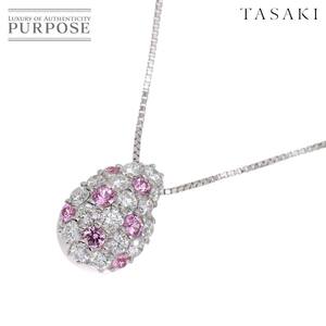 タサキ TASAKI サファイヤ ダイヤ 0.74ct ネックレス 50cm K18 WG ホワイトゴールド 750 田崎真珠 Necklace 90252042