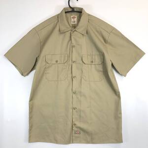 ディッキーズ DICKIES 半袖ワークシャツ カーキ系 Mサイズ 1574KH