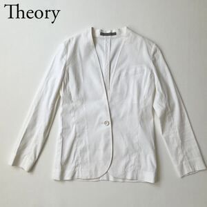 theory luxe セオリーリュクス ノーカラージャケット トップス　アウター　羽織 リネン　麻 レディース