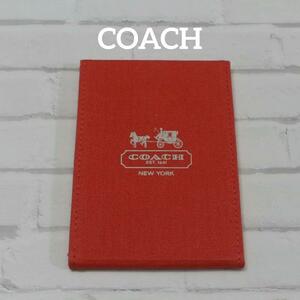 【匿名配送】COACH コーチ 鏡 ミラー 赤 ロゴ