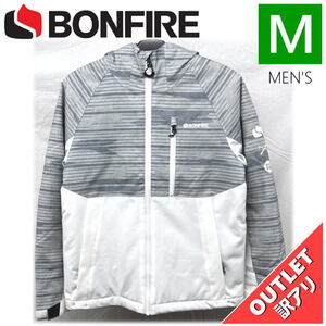 【OUTLET】 ジュニア[Mサイズ]21 BONFIRE PYRE INSULATED JKT カラー:FOG PRINT WHT Mサイズ 子供用 スノーボード スキー アウトレット