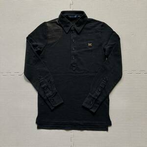 RALPH LAUREN ラルフローレン 肩レザーパッチ 長袖ポロシャツ 160 S