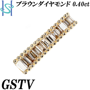 GSTV ブラウンダイヤモンド ペンダントトップ K18YG テーパーカット バゲットカット ブランド 送料無料 美品 中古 SH103061