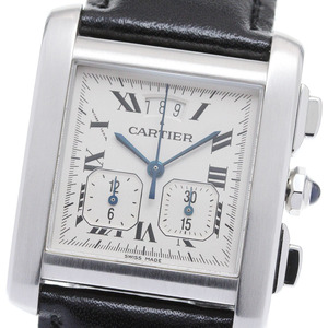 カルティエ CARTIER W5101455 タンクフランセーズXXL クロノリフレックス デイト クォーツ メンズ _826400