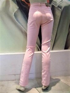 【CIMARRON/シマロン】ピケ ストレッチ スリムパンツ CONRAD RANDY 412 PALEPINK Size:26 Made in SPAIN 新品ストック