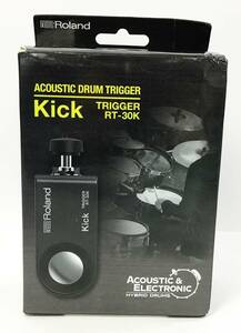 未使用 ローランド アコースティック ドラム トリガー RT-30K キックトリガー 打楽器 音楽 器材 Acoustic Drum Trigger Kick Roland