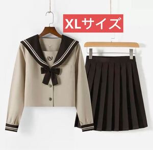 新品女子高セーラー服 コスプレ 制服長袖 シャツスカート蝶結び3点セット 女子高校生 アニメ アイドル xlサイズ送料無料