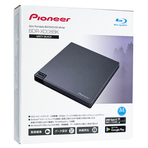 PIONEER パイオニア ポータブルブルーレイドライブ BDR-XD08BK/XV57 ブラック [管理:1000020533]