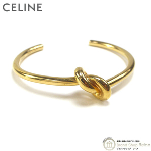 セリーヌ （CELINE） EXTRA THIN エクストラシン ノット バングル ゴールド ブレスレット 46P46 #C1（中古）