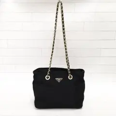 ☆美品・白タグ付☆PRADA TESSUTO キルティング チェーンバッグ