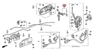 honda Genuine Parts 72145-S04-003 Cylinder, right Side Door civic キーシリンダー EK4/EK9/EK3 シビック EG6/DC2 インテグラ integra