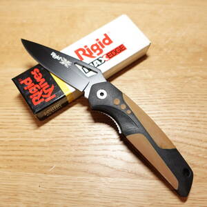Rigid Knives 未使用 フォールディングナイフ ステンレス ブラックコーティング 折りたたみナイフ リジッド ナイヴズ 箱付き 刃渡り約75mm