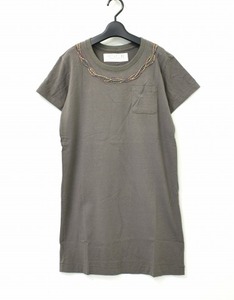 HEALTH ヘルス One-Piece FOLK TEE ワンピースTシャツ GRAY XS 半袖 クルーネック