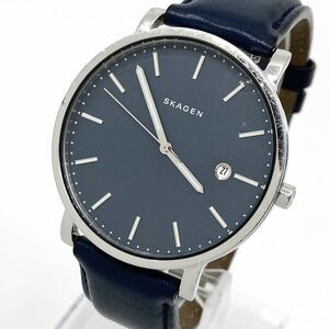 SKAGEN 腕時計 ウォッチ クォーツ quartz デイト ブルー シルバー 青 銀 SKW6327 スカーゲン Y1329