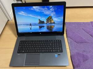 HPZbook17(多分G1）超綺麗ですが！残念ジャンク！（スイッチ線切れ）、トラックボール不良　電源アダプター・ｍＳＡＴＡ128Ｇ等付属