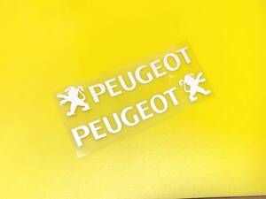 ☆新着 　PEUGEOT　白系　ステッカー