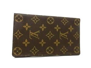 1円 ■美品■ LOUIS VUITTON ヴィトン M62225 モノグラム ポルトシェキエ カルトクレディ 二つ折り 長財布 ウォレット ブラウン系 FH4742