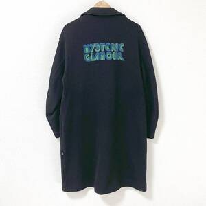 HYSTERIC GLAMOUR ロゴ プリント ニット ロング コート ブラック 黒 レディース Fサイズ ヒステリックグラマー Y2K archive 4070358