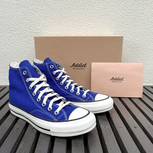 限定 CONVERSE ADDICT CHUCK TAYLOR CANVAS HI BLUE US8.5 27cm 新品 1970s復刻 チャックテイラー 1CK004 ブルー 青 スニーカー