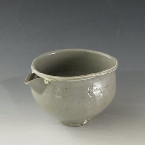 ◆◇唐津焼 沓形片口鉢 口下約350cc 香鉢 酒器 抹茶注ぎ分けにも Karatsu ware◇◆和食器 懐石 chado 民芸 モダンスタイル茶道 dbsy10130-s